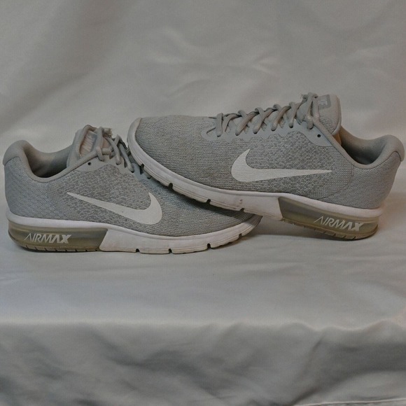 Nike Air Max Sequent 2 Womens 852465-007 Platinum Grey Running Shoes Size 9 - Picture 9 of 12